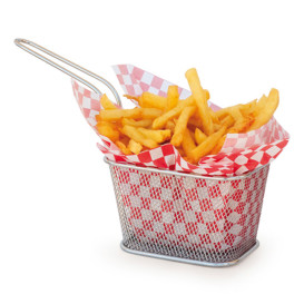 Paper Food Wrap Grease-Proof “Vichy” Red 28x31cm (1000 Units) 