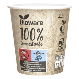 Paper Cup PLA "BioWare" Eco-Friendly 4 Oz/120ml Ø6,2cm (2000 Units)
