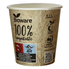 Paper Cup PLA "BioWare" Eco-Friendly 4 Oz/120ml Ø6,2cm (80 Units)