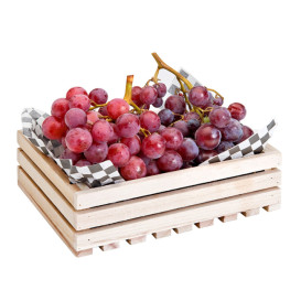 Paper Food Wrap Grease-Proof “Vichy” Black 20x24,5cm (1000 Units) 