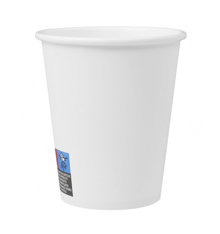 Plastic-Free Paper Cup 9 Oz/250ml "Colors" White Ø8cm (300 Units) Plastic-Free Paper Cup 9 Oz/250ml "Colors" White Ø8cm (300 Units)