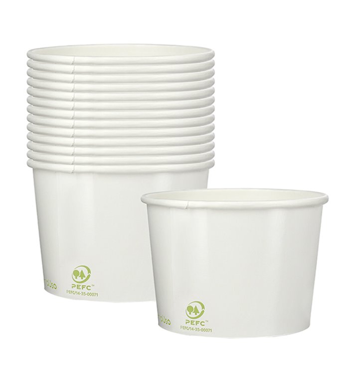 Paper Ice Cream Container EcoFriendly 260ml (55 Units)