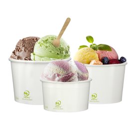 Paper Ice Cream Container Eco-Friendly 260ml (1.320 Units)