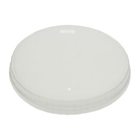 Travel Lid with White Paper Hole Ø9cm (100 Units) 