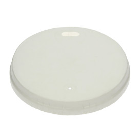 Travel Lid with White Paper Hole Ø8cm (100 Units) 