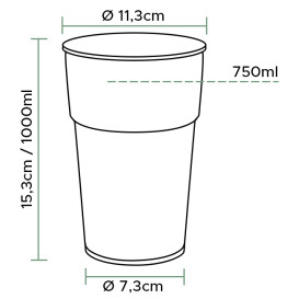 Measuring Cup Made Of Plastic, Cup, 3 Sizes, 1000ml, 500ml, 250ml, Clear,  Easy To Read Measurements