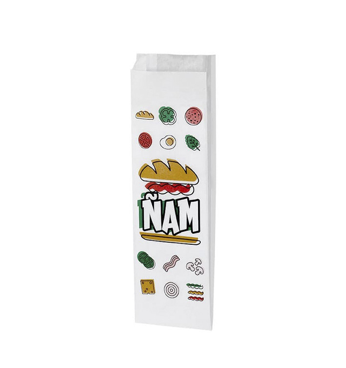 Paper Baguette Bag Grease-Proof Opened 9+5x32cm (125 Units) Paper Baguette Bag Grease-Proof Opened 9+5x32cm (125 Units)