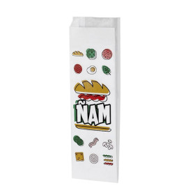 Paper Baguette Bag Grease-Proof Opened 9+5x32cm (1000 Units)