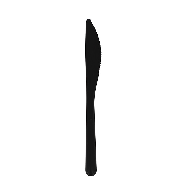Reusable Knife PP Mineral "Hercules" Black 185mm (1.000 Units) Reusable Knife PP Mineral "Hercules" Black 185mm (1.000 Units)
