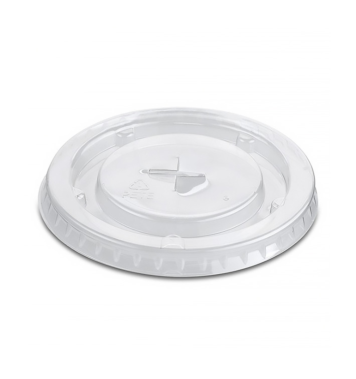 Plastic Lid with Straw Slot PP Crystal Flat Ø7,9cm (1.000 Units) Plastic Lid with Straw Slot PP Crystal Flat Ø7,9cm (1.000 Units)