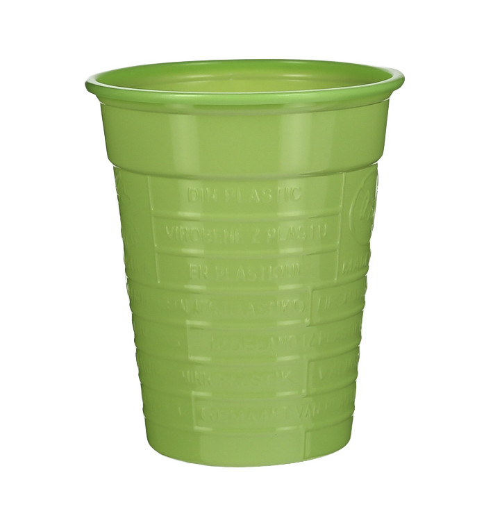 Plastic Cup PS Lime Green 200ml Ø7cm (1.500 Units) Plastic Cup PS Lime Green 200ml Ø7cm (1.500 Units)