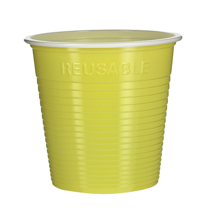 Plastic Shot PS Bicolour Yellow 230 ml (30 Units) Plastic Shot PS Bicolour Yellow 230 ml (30 Units)