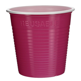 Plastic Shot PS Bicolour Fuchsia 230 ml (30 Units) 