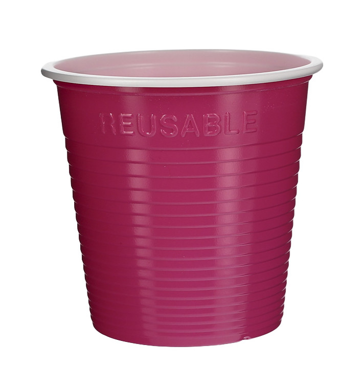 Plastic Shot PS Bicolour Fuchsia 230 ml (30 Units) Plastic Shot PS Bicolour Fuchsia 230 ml (30 Units)