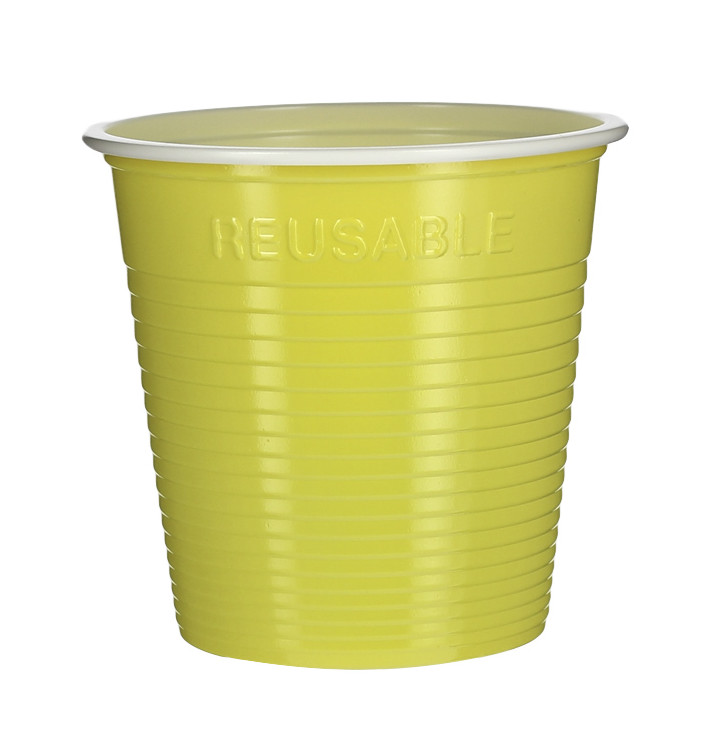 Reusable Shot PS Bicolour Yellow 160ml (450 Units)