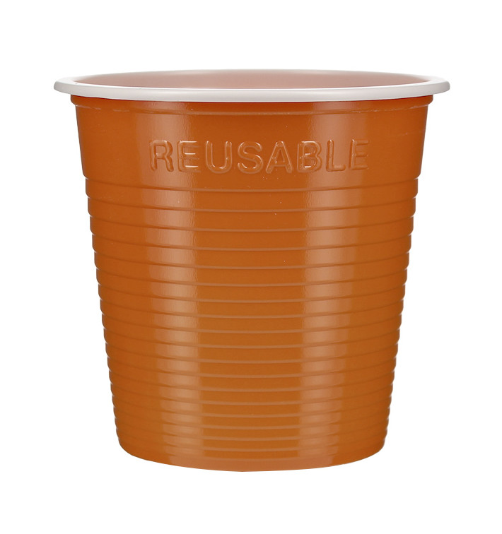 Reusable Economy Shot PS Bicolour Orange 230ml (420 Units)