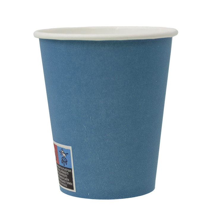 Plastic-Free Paper Cup 9 Oz/250ml "Colors" Blue Ø8,0cm (20 Units) Plastic-Free Paper Cup 9 Oz/250ml "Colors" Blue Ø8,0cm (20 Units)