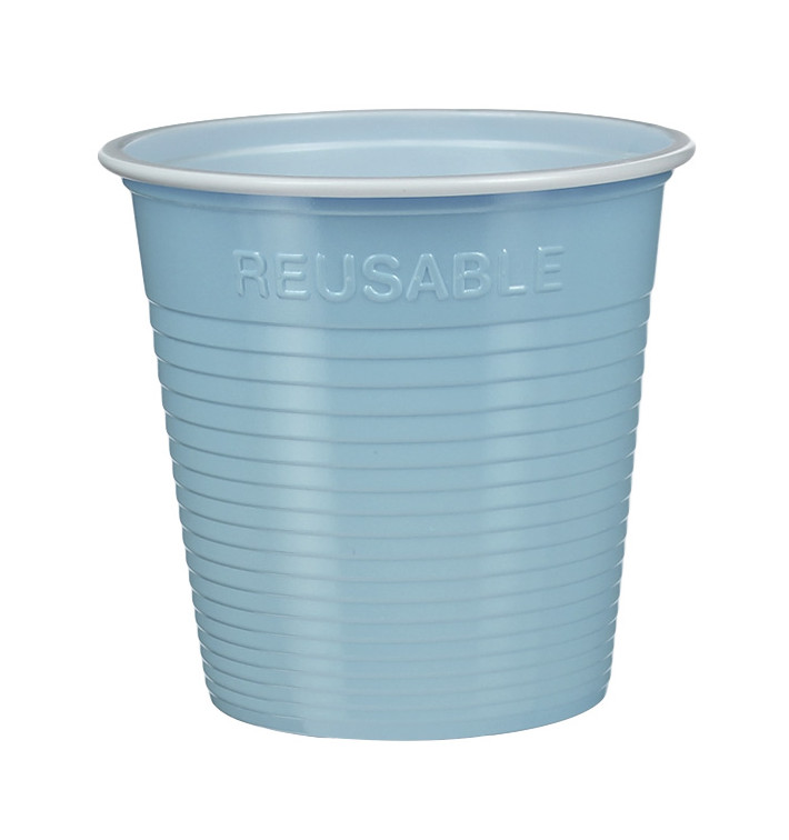 Reusable Economy Shot PS Bicolour Light Blue 230ml (30 Units) Reusable Economy Shot PS Bicolour Light Blue 230ml (30 Units)
