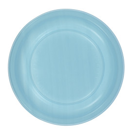 Reusable Plate Flat Economic PS Light Blue Ø22cm (200 Units)