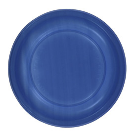 Reusable Plate Flat Economic PS Dark Blue Ø17cm (25 Units) 