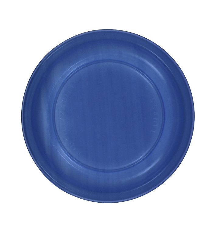 Reusable Plate Flat Economic PS Dark Blue Ø22cm (200 Units) Reusable Plate Flat Economic PS Dark Blue Ø22cm (200 Units)