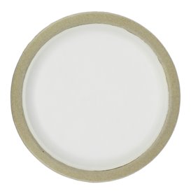 Biodegradable Bagasse Plate White Ø22,5cm (120 Units)