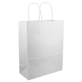White paper bag with handle