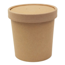 Kraft Carton Lid for Carton Pot Ø10cm (500 Units)