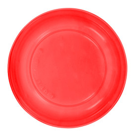 Reusable Plate Flat Economic PS Red Ø22cm (25 Units) 