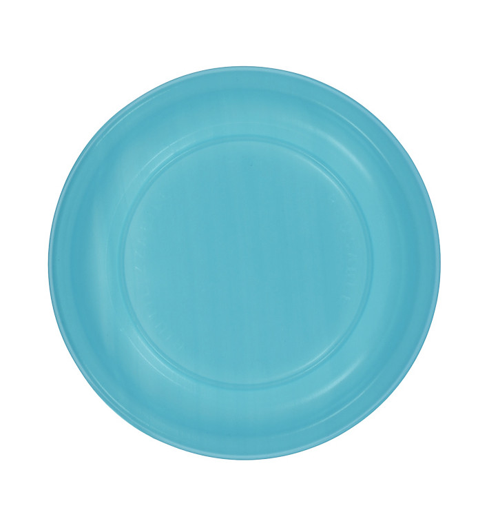 Reusable Plate Flat Economic PS Turquoise Ø22cm (25 Units) Reusable Plate Flat Economic PS Turquoise Ø22cm (25 Units)