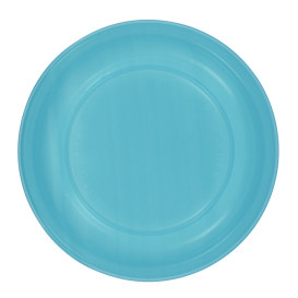 Reusable Plate Flat Economic PS Turquoise Ø17cm (300 Units)