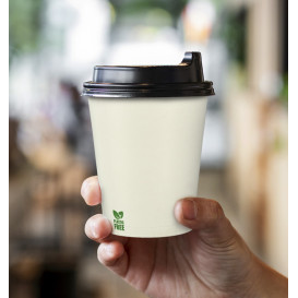 Plastic-Free Paper Cup 7 Oz/210ml White Ø7cm (50 Units)