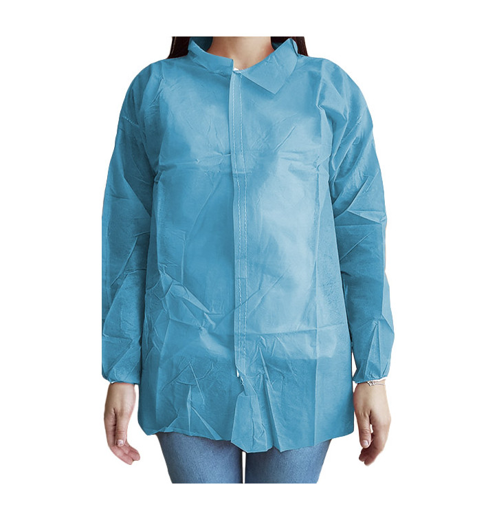 Disposable Lab Coat "Cadete" "TST" PP Velcro 35gr Blue (1 Unit) Disposable Lab Coat "Cadete" "TST" PP Velcro 35gr Blue (1 Unit)