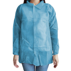 Disposable Lab Coat "Cadete" "TST" PP Velcro 35gr Blue (100 Units)