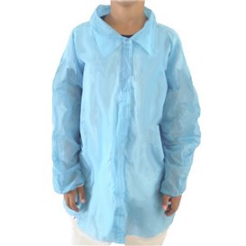 Disposable Kids Lab Coat TST PP Velcro Blue (50 Units)