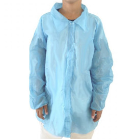 Disposable Kids Lab Coat TST PP Velcro Blue (50 Units)