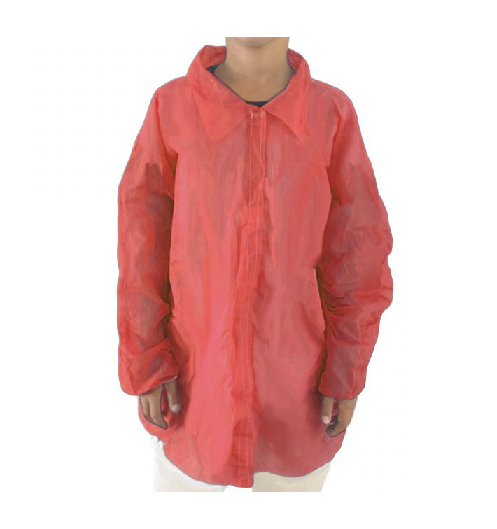 Disposable Kids Lab Coat TST PP Velcro Red (1 Unit) Disposable Kids Lab Coat TST PP Velcro Red (1 Unit)