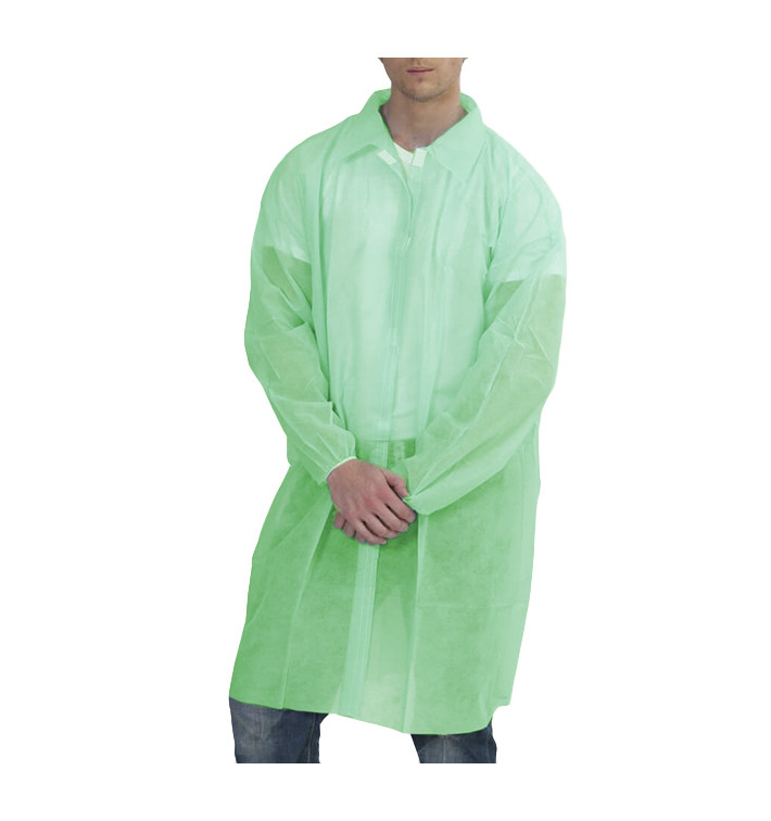 Disposable Lab Coat Visitor Guest TST PP Velcro Green XL 25gr (1 Units) Disposable Lab Coat Visitor Guest TST PP Velcro Green XL 25gr (1 Units)