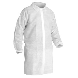 Visit Lab Coat TST PP Velcro White XL 25gr (50 Units)