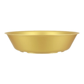 Reusable Plate Durable PP Mineral Gold Ø18cm (6 Units)