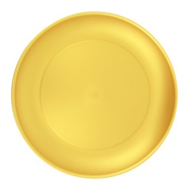 Reusable Plate Durable PP Mineral Gold Ø27,5cm (6 Units)
