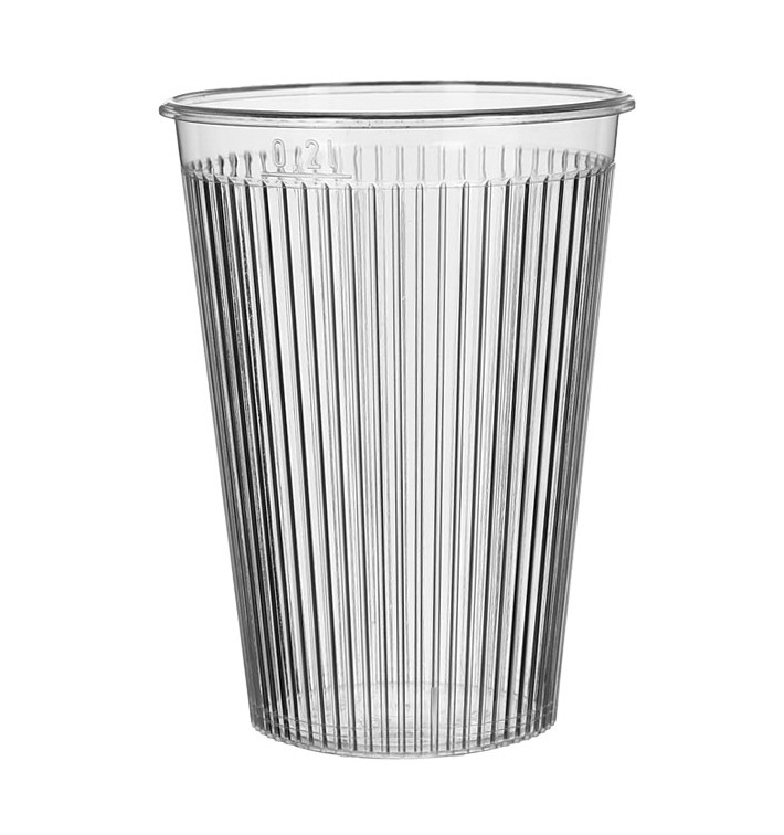 Verre longdrink plastique PS transparent réutilisable 200ml 60mm