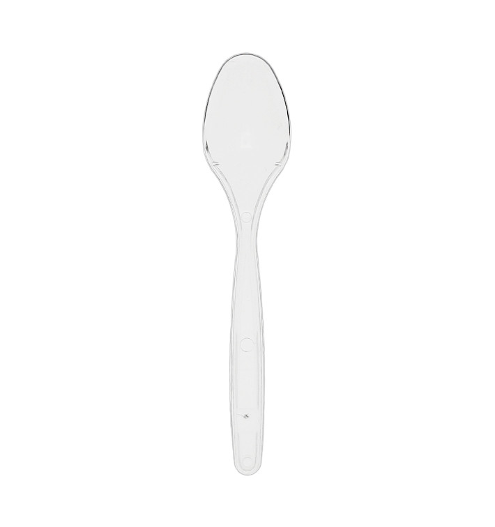 Reusable Teaspoon PS Transparent 125mm (50 Units) Reusable Teaspoon PS Transparent 125mm (50 Units)