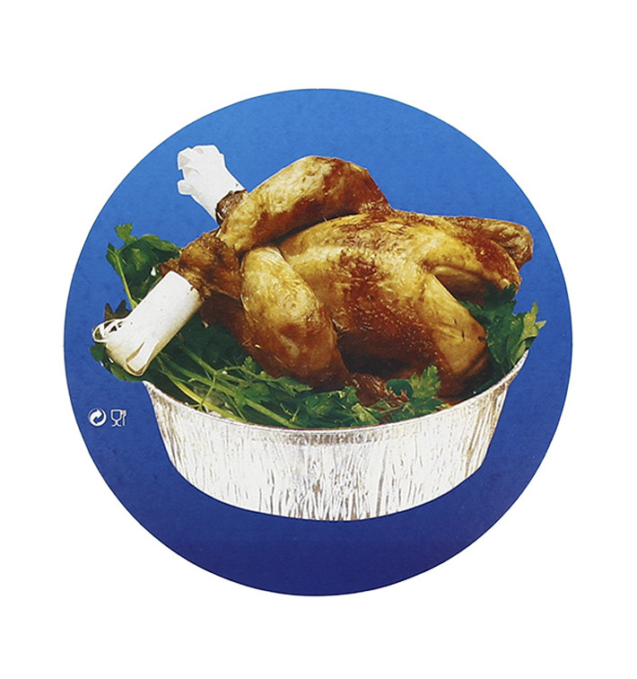 Paper Lid for Roast Chicken Round Shape 1900ml (500 Units) Paper Lid for Roast Chicken Round Shape 1900ml (500 Units)