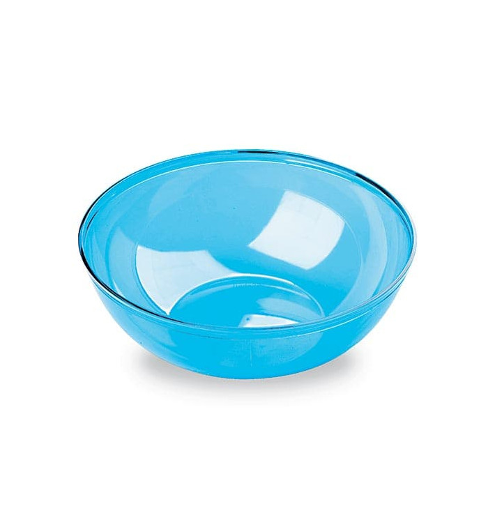 Plastic Bowl PS Crystal Hard Turquoise 400ml Ø14cm (4 Units)