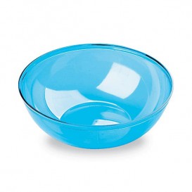 Plastic Bowl PS Crystal Hard Turquoise 400ml Ø14cm 