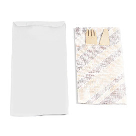 Paper Cutlery Envelopes White 9x24cm (125 Units)