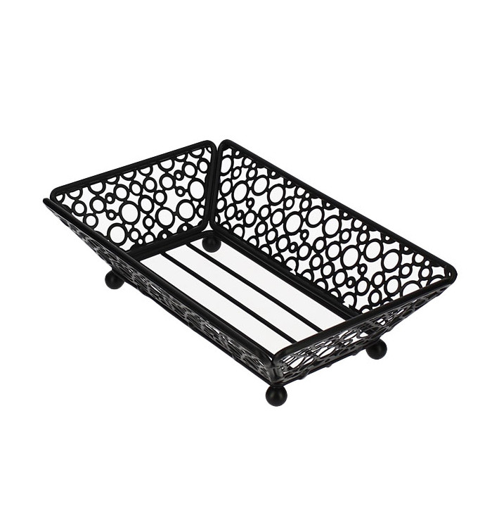 Basket Food Containers Steel Rectangular Shape Black 21x14x6,5cm (1 Unit) Basket Food Containers Steel Rectangular Shape Black 21x14x6,5cm (1 Unit)