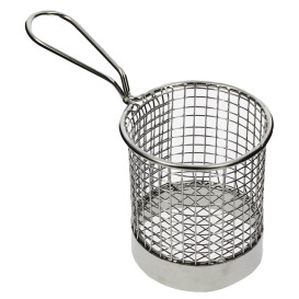 Serving Mini Fryer Container Steel 9,3x8,5cm (6 Units)