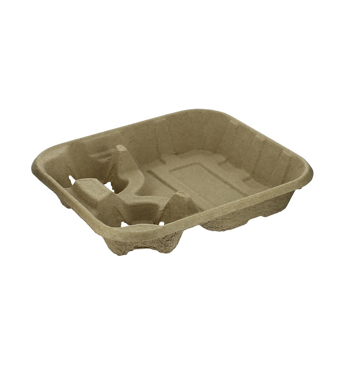 Paper Cup Carrier with 2 Holes and Food Tray (125 Units) Paper Cup Carrier with 2 Holes and Food Tray (125 Units)